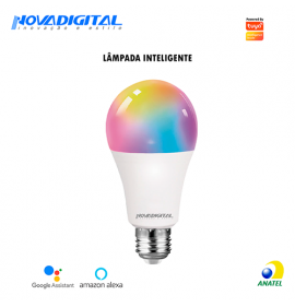 Lâmpada 10w Wi-Fi Inteligente Interação com Musica RBG - Nova Digital